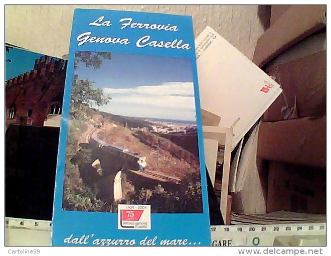 BROCHURE FERROVIA TRENO  TRAIN GENOVA CASELLA 2004 EN9787 - Ferrovie