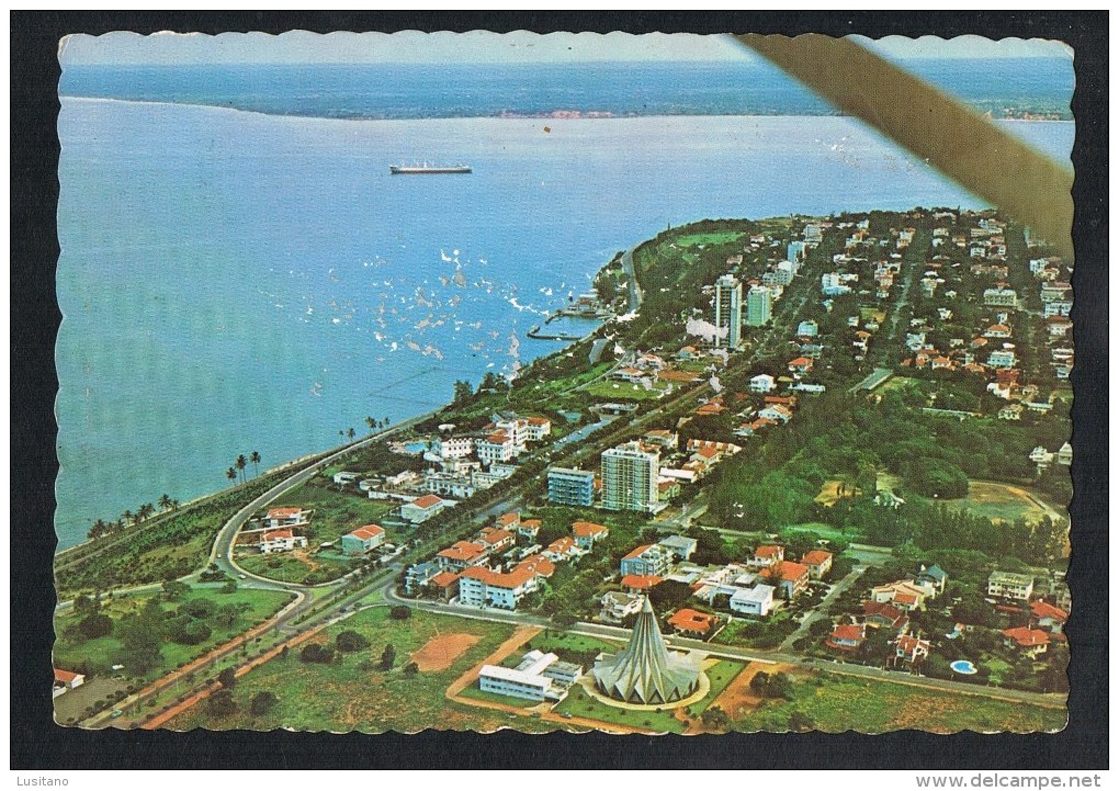 LOURENÇO MARQUES - AERIAL VIEW VISTA AEREA OBLITERATION MECHANIQUE 1968 - MOÇAMBIQUE MOZAMBIQUE ( 2 SCANS ) - Mozambique