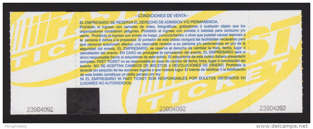 SOUTH AMERICAN TOTAL CUP 2014 , UCV PERU Vs UNIVERSITARIO DE SUCRE BOLIVIA , MINT CONDITIONS - Match Tickets