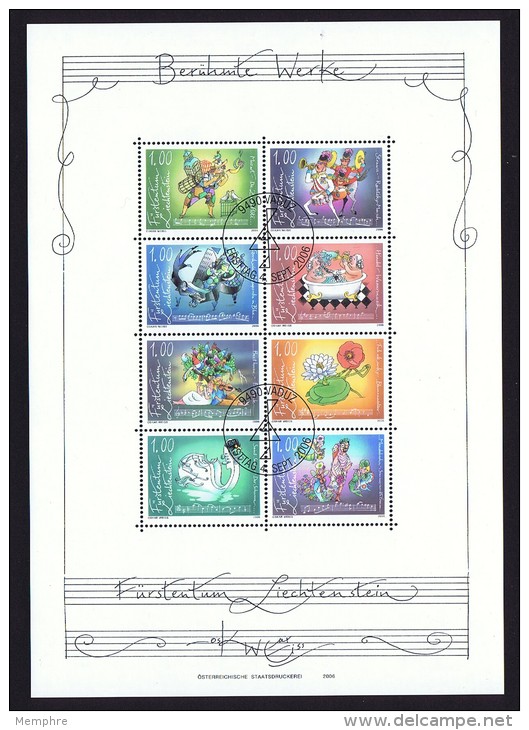 2006  Pièces Musicales Bloc Feuillet De 8 Timbres Différents Michel 1416-23  Oblitéré Premier Jour - Blocs & Feuillets