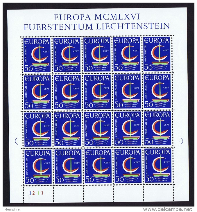 1966  Europa    Feuillet De 20 **  Michel 469 - Blocchi & Fogli