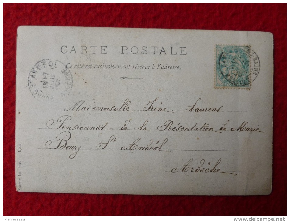 VILLA DES IRIS CARTE PHOTO Cachet LAMALOU - Lamalou Les Bains