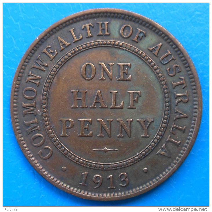 Australie Australia 1/2 Half Penny 1913 Km 22 - ½ Penny