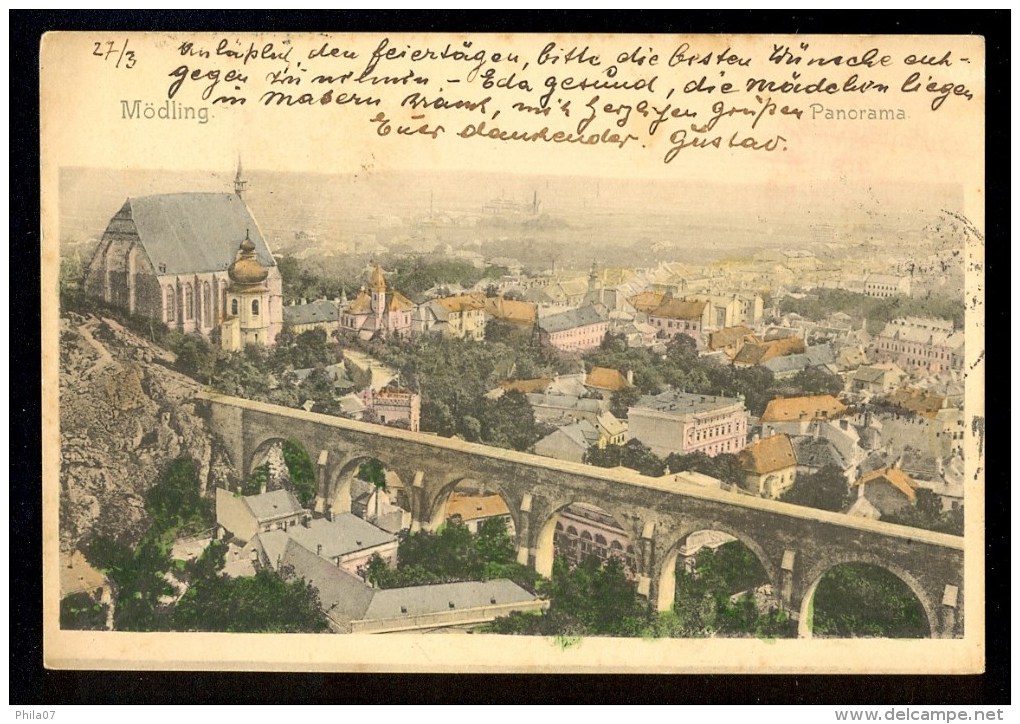 Modling Panorama ------ Old Postcard Traveled - Mödling