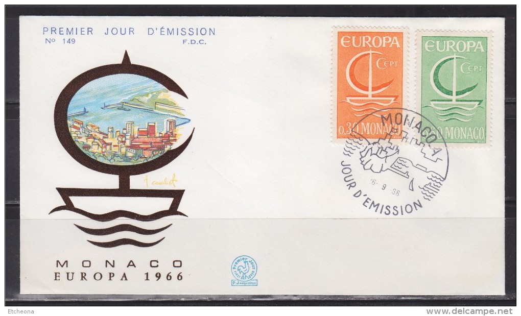 = Enveloppe 1er Jour Europa Monaco N°698 & 699 Le 26.9.66 - 1966