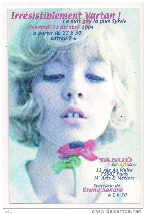 Carte De Promotion SYLVIE VARTAN - Publicités