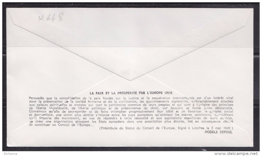 = Enveloppe 1er Jour Europa France N°1521 & 1522 Strasbourg Le 29.4.1967 Conseil De L'Europe - 1967