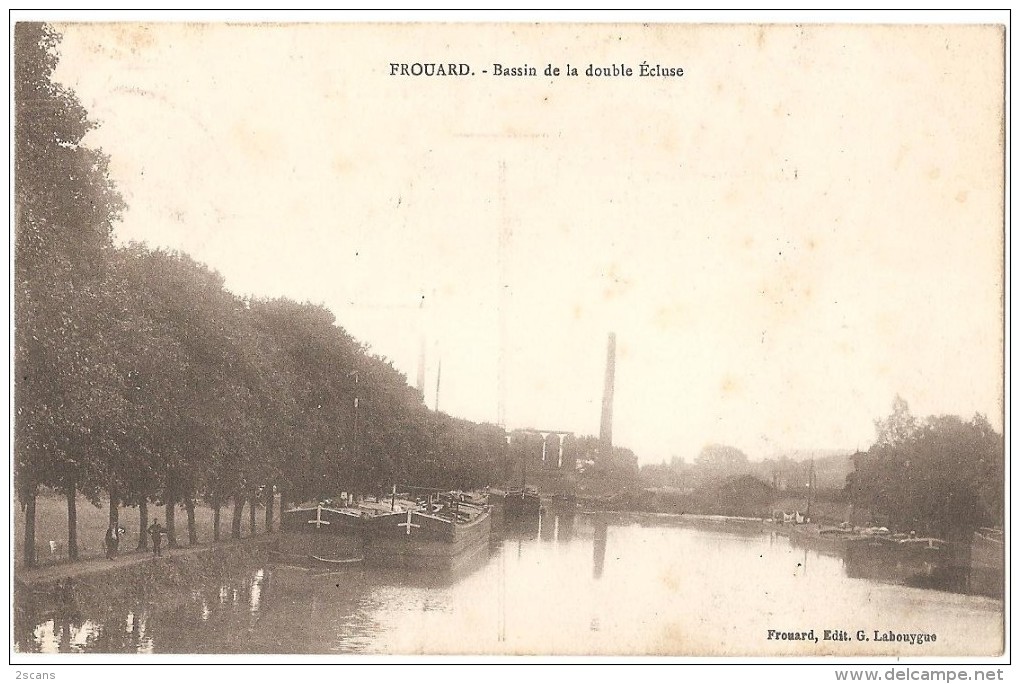 Dépt 54 - FROUARD - Bassin De La Double Écluse - (péniches) - Frouard