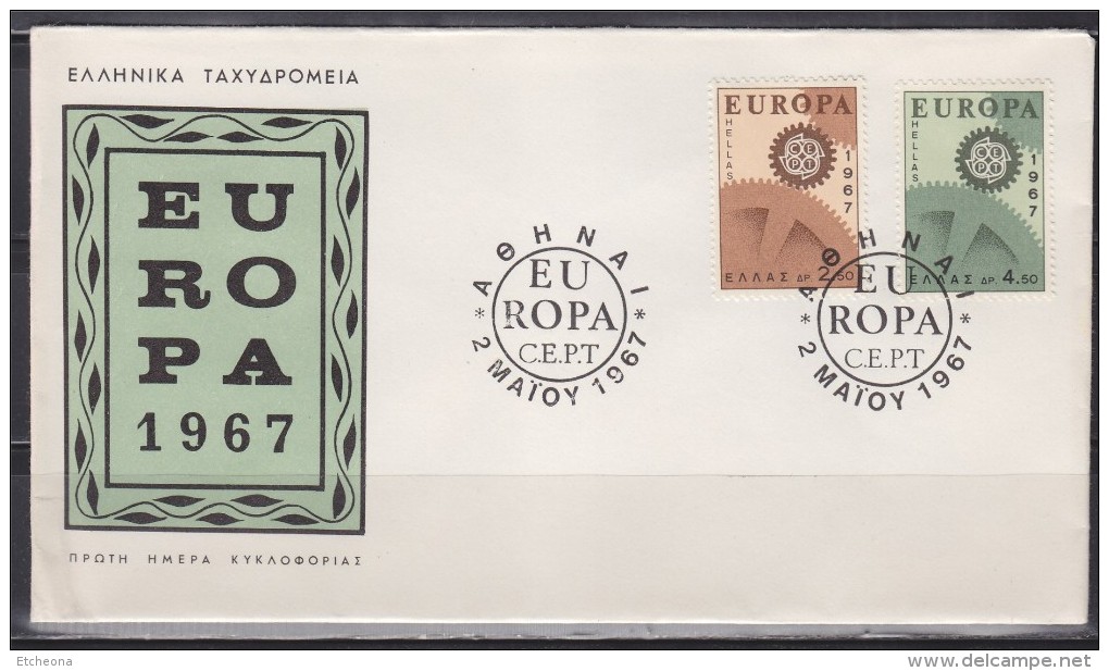 = Enveloppe 1er Jour Europa Gréce N°926 & 927  Le 2.5.1967 - 1967