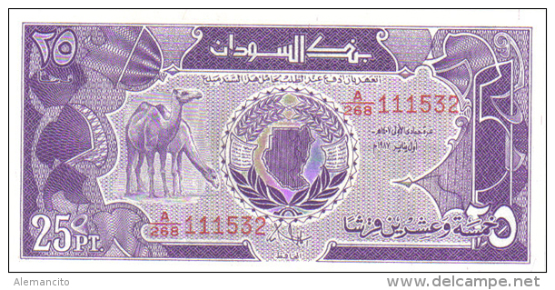 Billete De 25 Piastras Del Sudan - Sudan