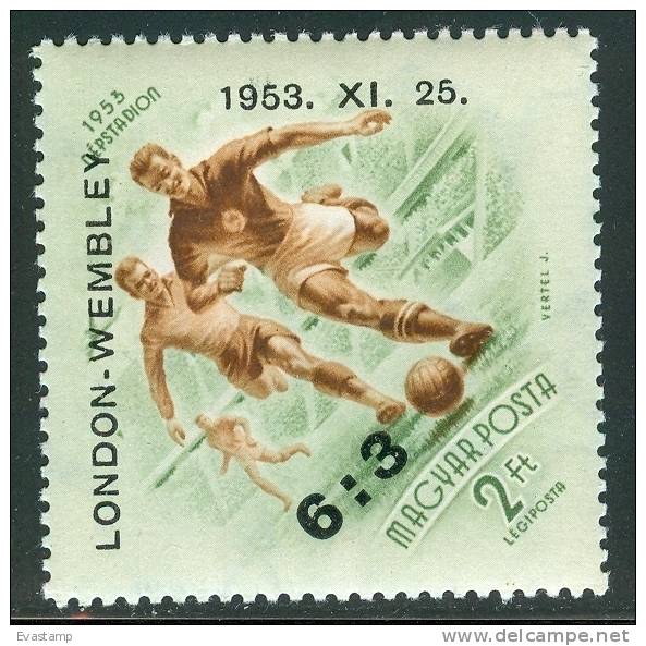 HUNGARY-1953. AIR - Hungary´s Soccer Matches At Wembley 6:3  MNH!! Mi 1340. CV 28€ - Unused Stamps