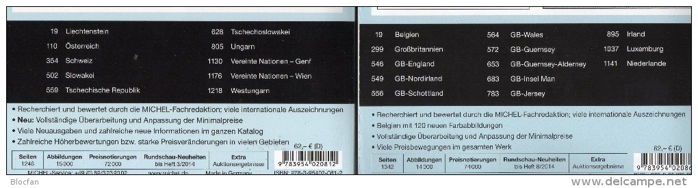 Mitte/West-Europa MICHEL Katalog 2015 New 124€ Part 1+6 A CH UN Genf Wien Slowakei CZ CSR HU B Eire GB Jersey Man Lux NL - Other & Unclassified