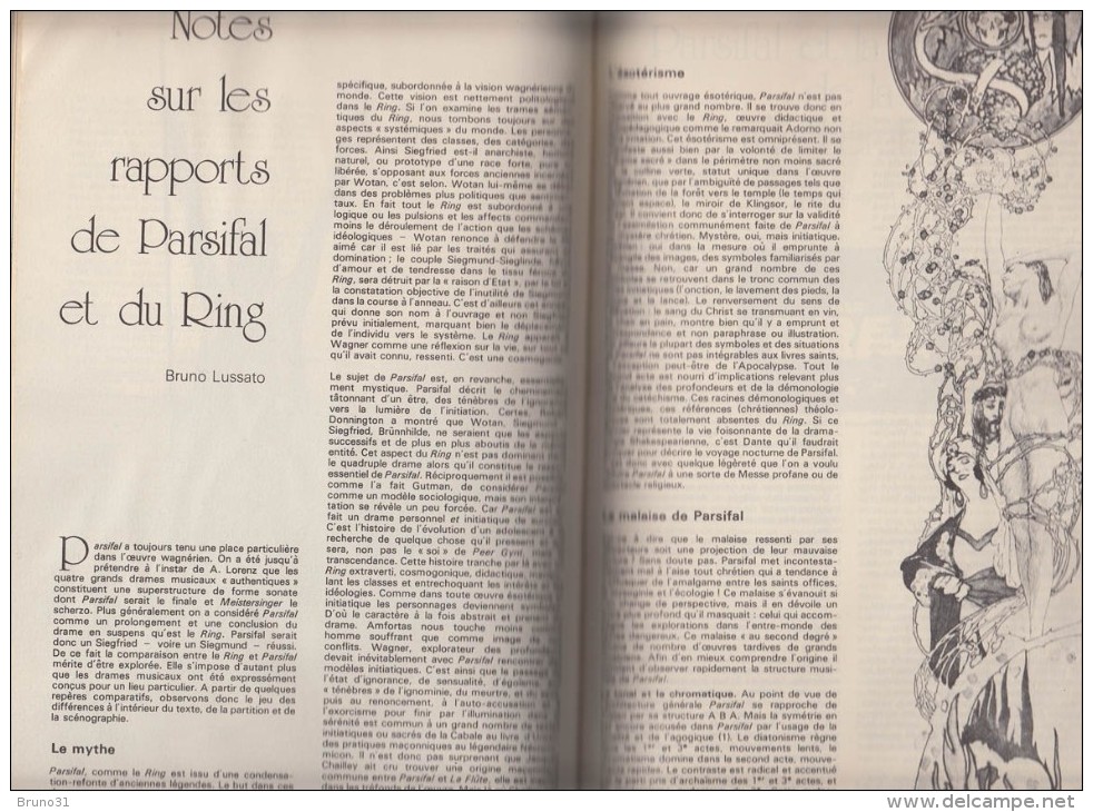 Opéra - L' Avant Scène N° Double 38/39 . WAGNER : Parsifal . Voir Sommaire . - Musique