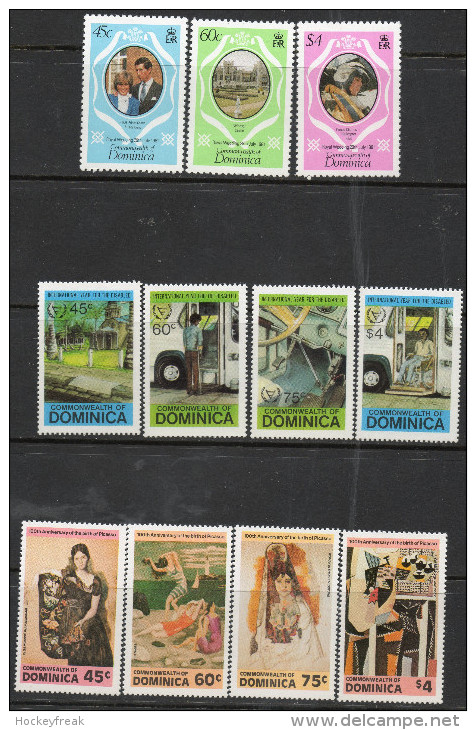 Dominica 1981 - 3 X MNH Sets From Year Cat £5.45 SG2002!/2015 - See Full Description Below - Dominique (1978-...)
