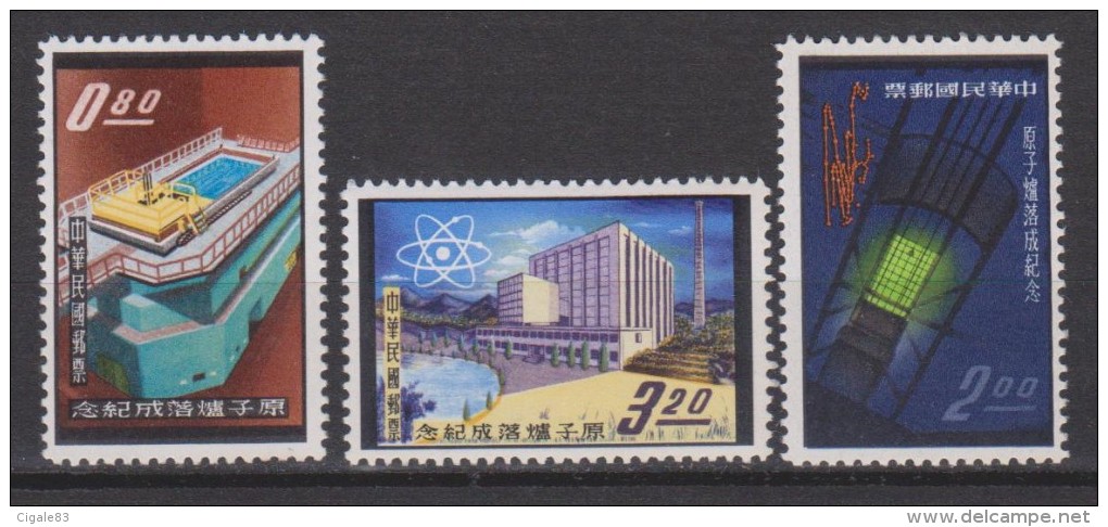 République De Chine - Taiwan N° 1331 - 1333 *** Atomic Reactor - 1961 - 1962 - Neufs