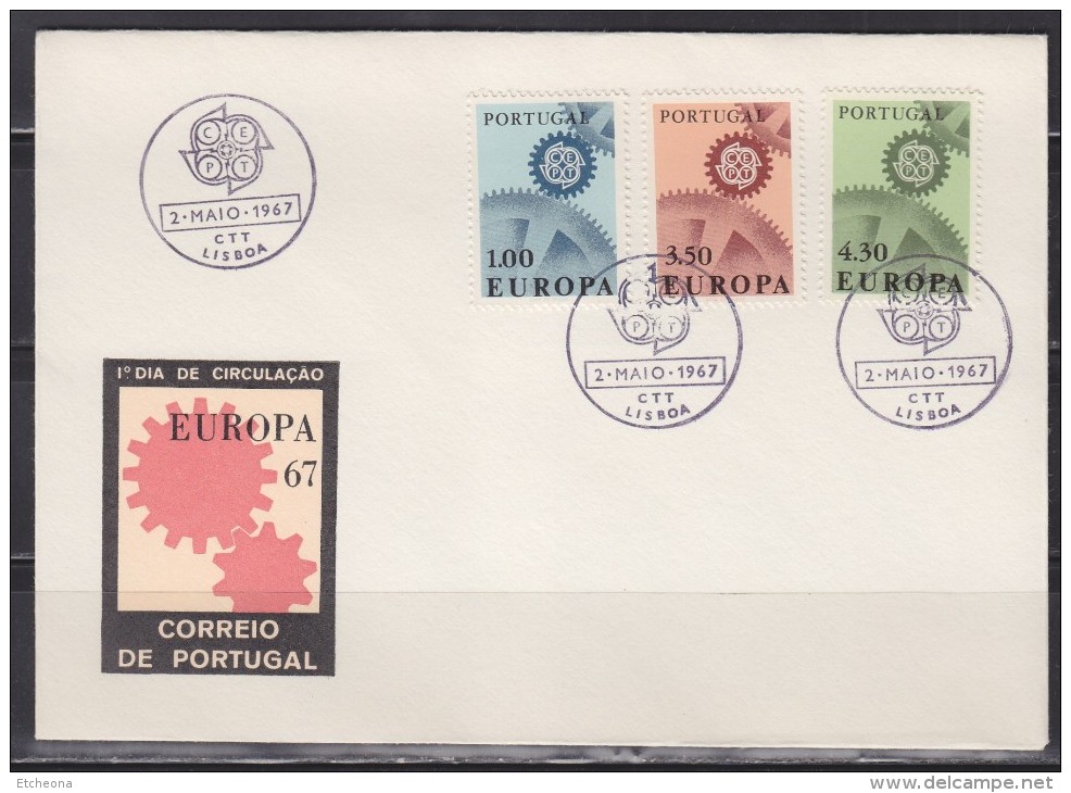 = Enveloppe 1er Jour Europa Portugal N°1007, 1008 & 1009  Lisbonne Le 2.5.1967 - 1967