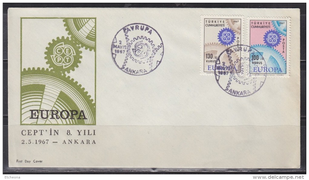 = Enveloppe 1er Jour Europa Turquie N°1829 & 1830 Le 2.5.1967 (Türkiye) - 1967