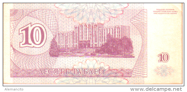 BILLETE TRANSNITRIA  10 KYNOH 1994 SC ( República Moldava  ) - Moldova