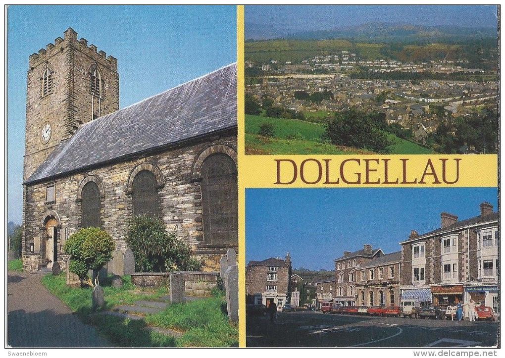 GB.- Dolgellau. Gwynedd. St. Mary's Church. Dolgellau. The Square. Kerk. 2 Scans - Merionethshire