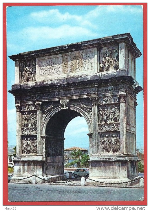 CARTOLINA VG ITALIA - BENEVENTO - Arco Di Traiano - 10 X 15 - ANNULLO TARGHETTA BENEVENTO 1968 - Benevento