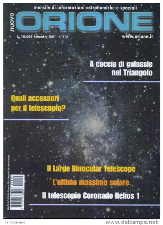 ASTRONOMIA NUOVO ORIONE 112 TELESCOPIO CORONADO HELIO 1 - Wetenschappelijke Teksten