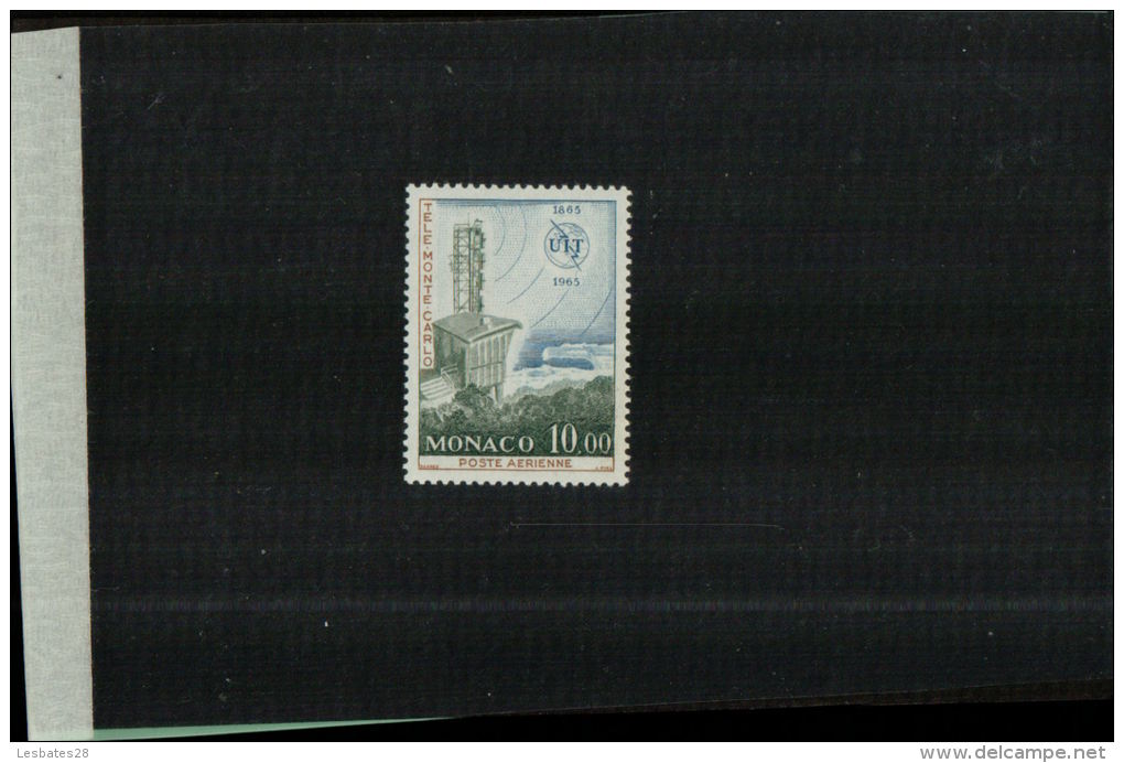 Timbres Monaco  1965  Timbre Poste Aérienne Centenaire  Union Internationnale Des Communications  N°° 84*  Frais - Poste Aérienne