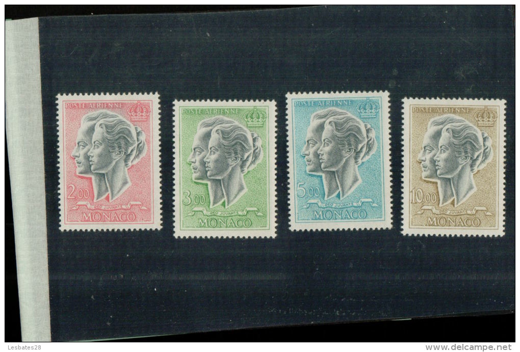 Timbre  Monaco  1966  Timbres Postes Aérienne  Couple Princier  N°° 87** à  N° 90 ** Frais - Poste Aérienne