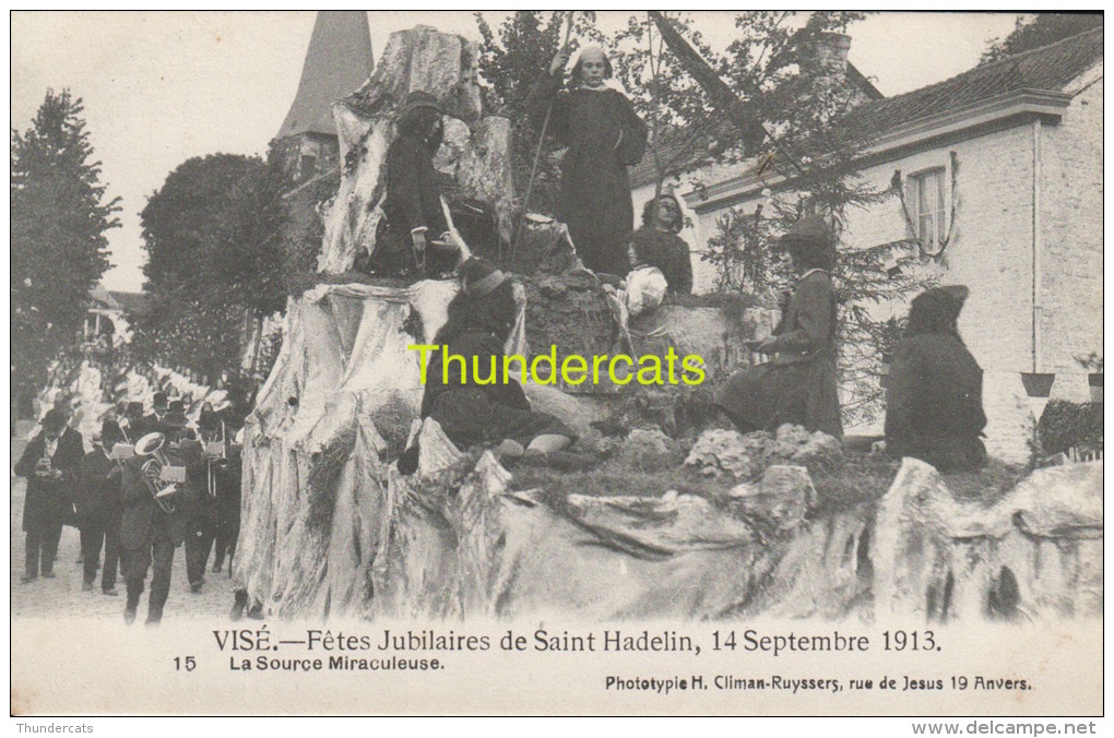 CPA VISE FETES JUBILAIRES DE SAINT HADELIN 14 SEPTEMBRE 1913 CLIMAN RUYSSERS ANVERS - Visé