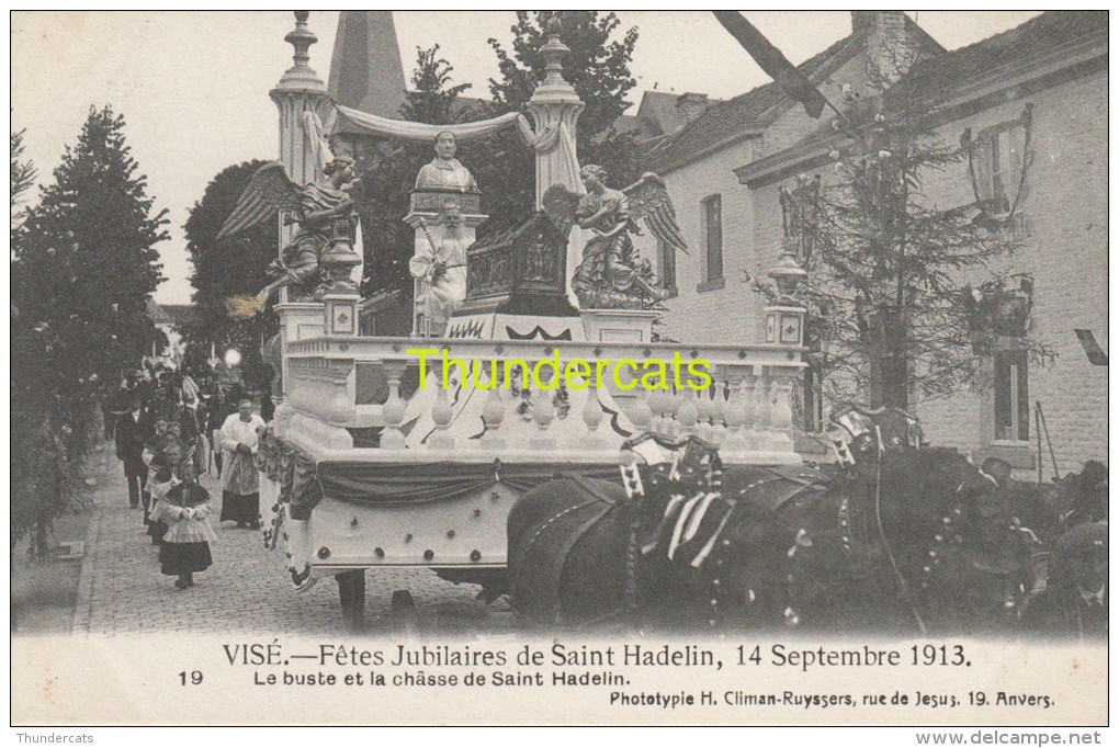 CPA VISE FETES JUBILAIRES DE SAINT HADELIN 14 SEPTEMBRE 1913 CLIMAN RUYSSERS ANVERS - Wezet