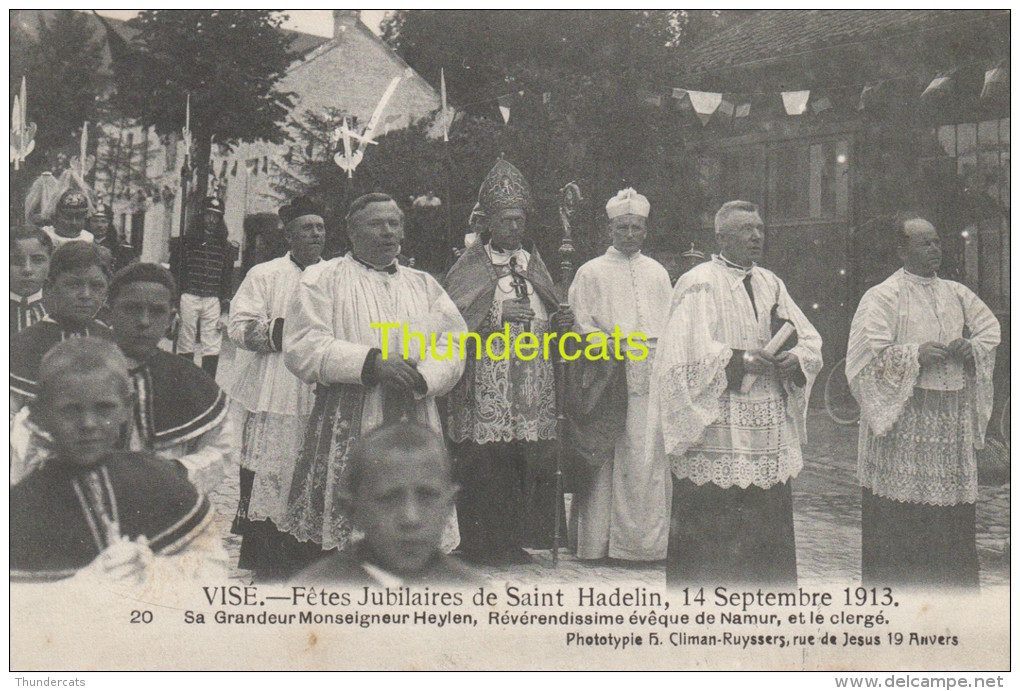 CPA VISE FETES JUBILAIRES DE SAINT HADELIN 14 SEPTEMBRE 1913 CLIMAN RUYSSERS ANVERS - Visé