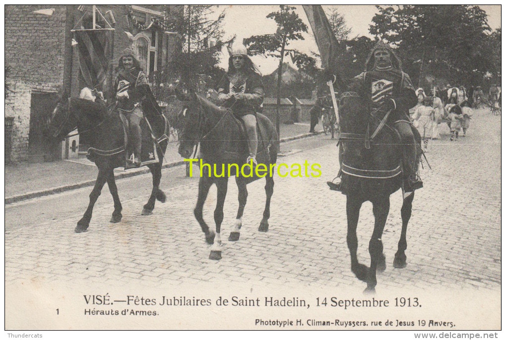 CPA VISE FETES JUBILAIRES DE SAINT HADELIN 14 SEPTEMBRE 1913 CLIMAN RUYSSERS ANVERS - Wezet