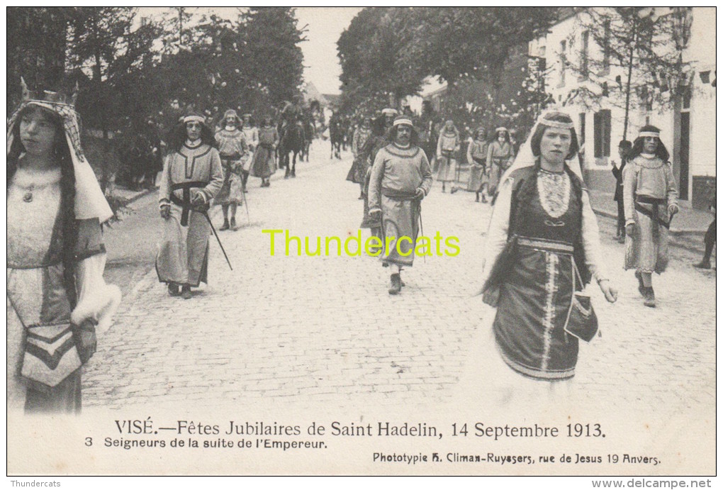 CPA VISE FETES JUBILAIRES DE SAINT HADELIN 14 SEPTEMBRE 1913 CLIMAN RUYSSERS ANVERS - Visé