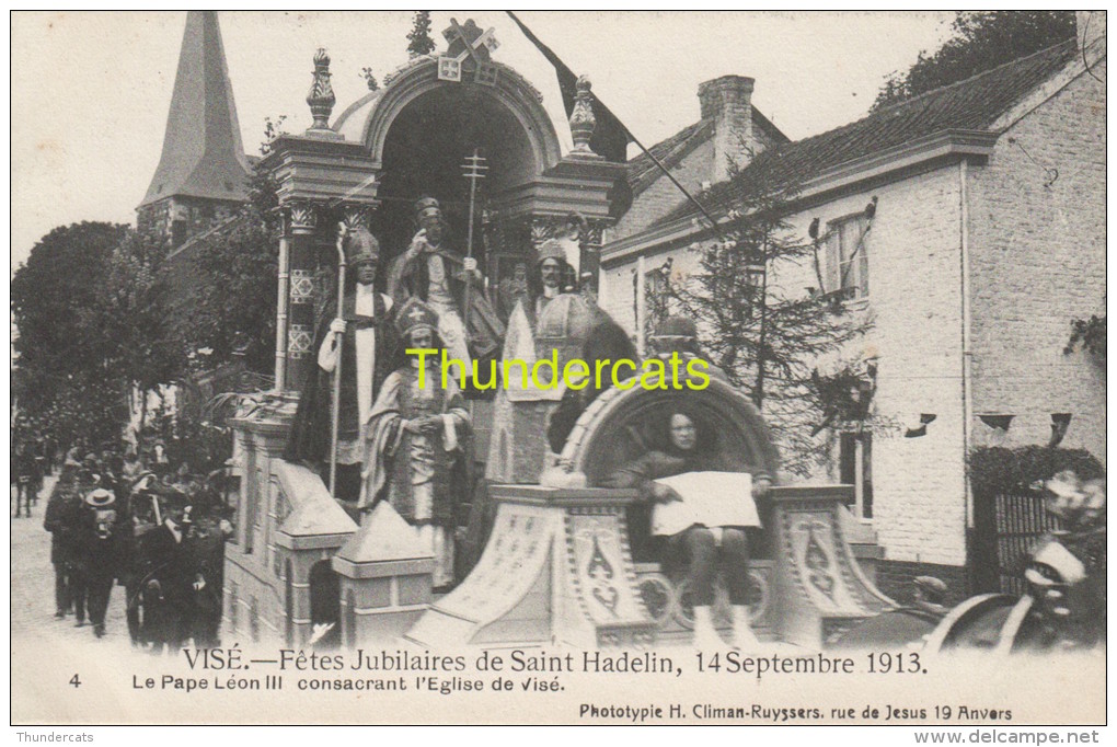 CPA VISE FETES JUBILAIRES DE SAINT HADELIN 14 SEPTEMBRE 1913 CLIMAN RUYSSERS ANVERS - Wezet