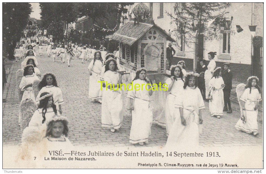 CPA VISE FETES JUBILAIRES DE SAINT HADELIN 14 SEPTEMBRE 1913 CLIMAN RUYSSERS ANVERS - Visé