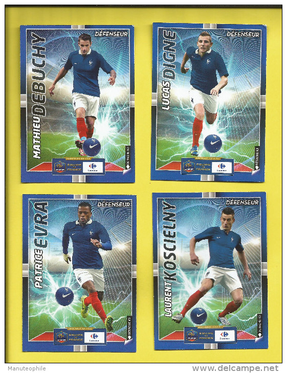 FOOTBALL  BRESIL 2014 Equipe De FRANCE  24 Cartes Collectors Opération Exclusive De CARREFOUR Du 06 Mai Au 11 Juin 2014 - Other & Unclassified