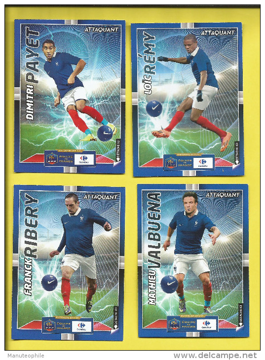 FOOTBALL  BRESIL 2014 Equipe de FRANCE  24 cartes Collectors Opération Exclusive de CARREFOUR du 06 Mai au 11 Juin 2014