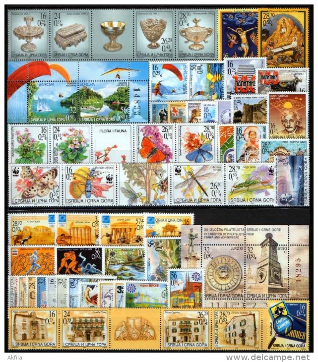 Serbia And Montenegro (Yugoslavia), 2004, Complete Year, MNH (**) - Années Complètes
