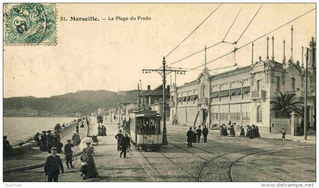 MARSEILLE  - BOUCHES DU RHÔNE   (13)  -  CPA BIEN ANIMEE DE 1907. - Castellane, Prado, Menpenti, Rouet