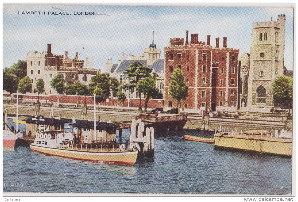 ROYAUME UNI,UNITED KINGDOM,angleterre,englan D,LONDON ,LONDRES,1952,LAMBETH PALACE,PORT - Other & Unclassified