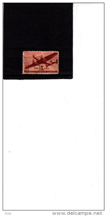 STATI UNITI  1941-4 - Yvert  A29° - Air Mail - - Aviazione - 2a. 1941-1960 Usados