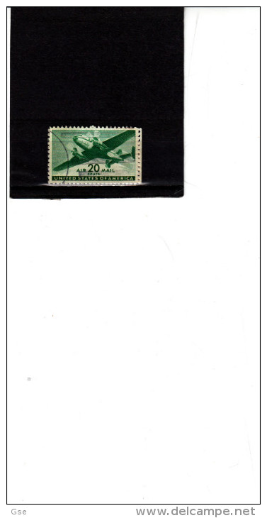 STATI UNITI  1941-4 - Yvert  A30° - Air Mail - - Aviazione - 2a. 1941-1960 Usados