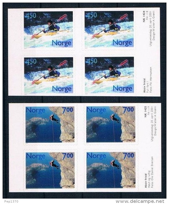 NORUEGA  2001 - DEPORTES - YVERT Nº 1332-1333 PAIR - Unused Stamps