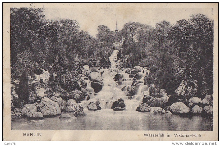 Allemagne - Berlin -  Wasserfall Im Victoria-Park - Postmarked 1927 - Charlottenburg