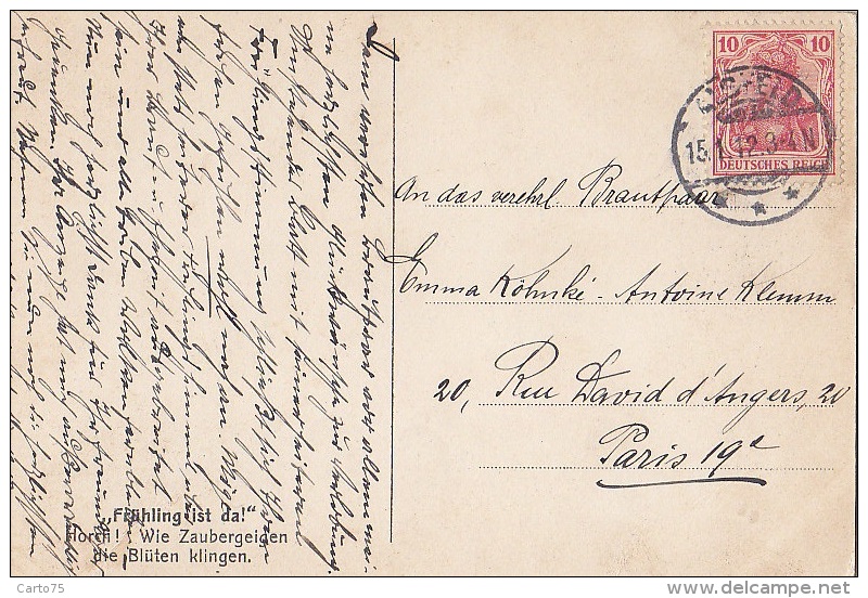Allemagne -  Frühling -  Postmarked Alsfeld 1912 - Alsfeld