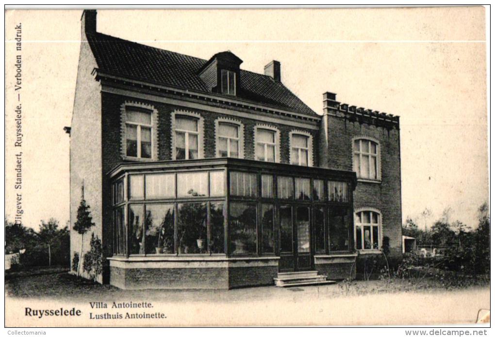 Ruiselede   3 CPA Molen  Villa Antoinette   Kasteelstraat   1905 - Ruiselede