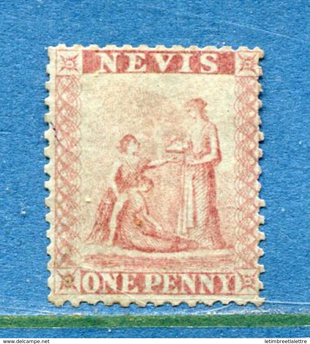 Nevis - N° 1 * - Neuf Avec Charnière - Signé - St.Christopher-Nevis-Anguilla (...-1980)