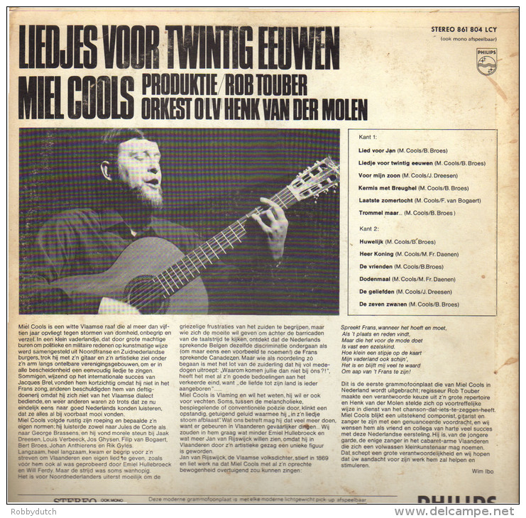 * LP *  MIEL COOLS - LIEDJES VOOR TWINTIG EEUWEN (Holland 1969) - Autres - Musique Néerlandaise