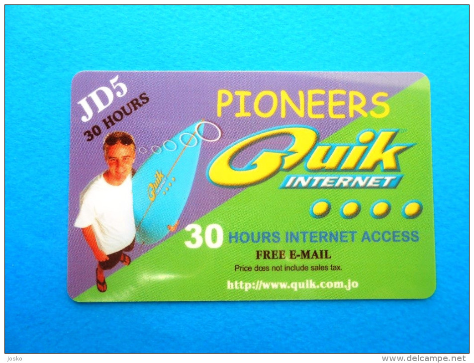 PIONEERS QUICK INTERNET ( Jordan Prepaid Card ) GSM Remote Prepayee Carte - Jordan