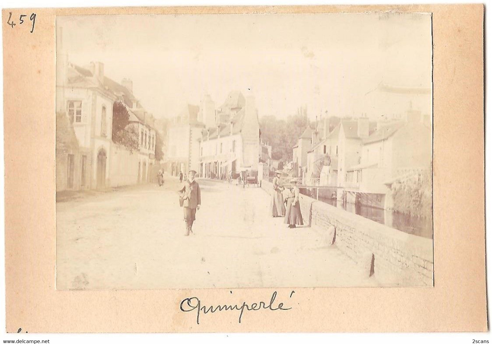 Dépt 29 - QUIMPERLÉ - Photographie Collée Sur Carton D'origine, 1904 - Photo - Quimperlé