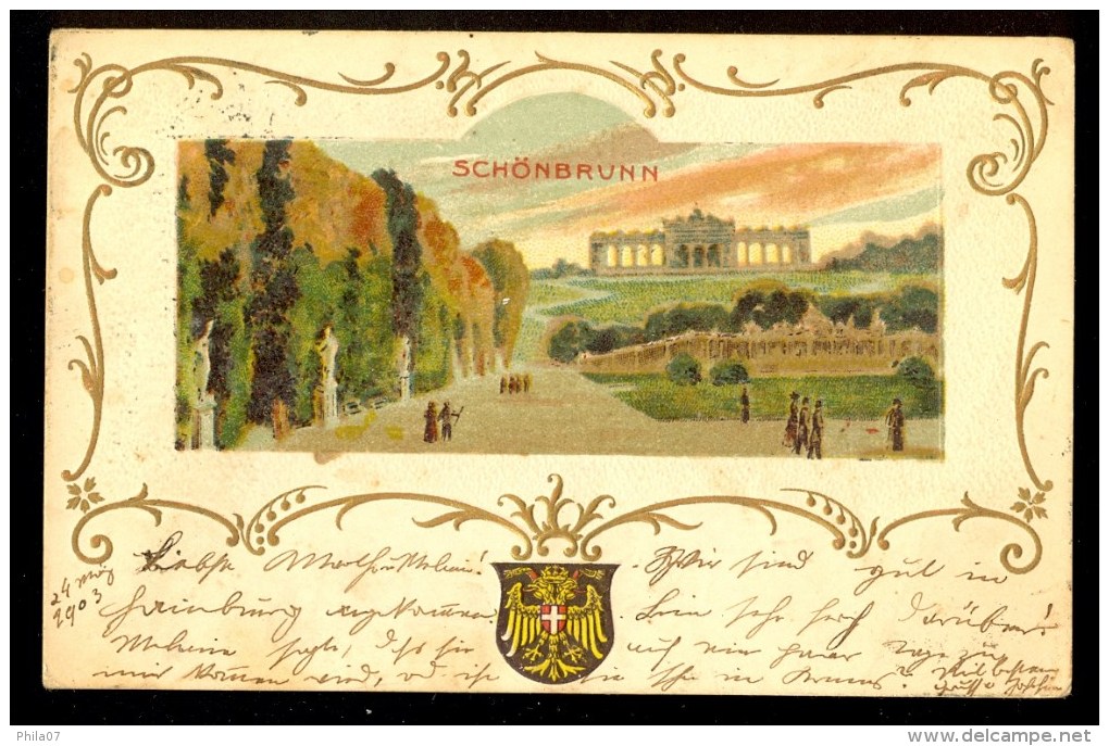 Schonbrunn  -------- Old Postcard Traveled - Château De Schönbrunn